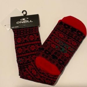 (B43) O’Neill Red Socks One Size Fits Most